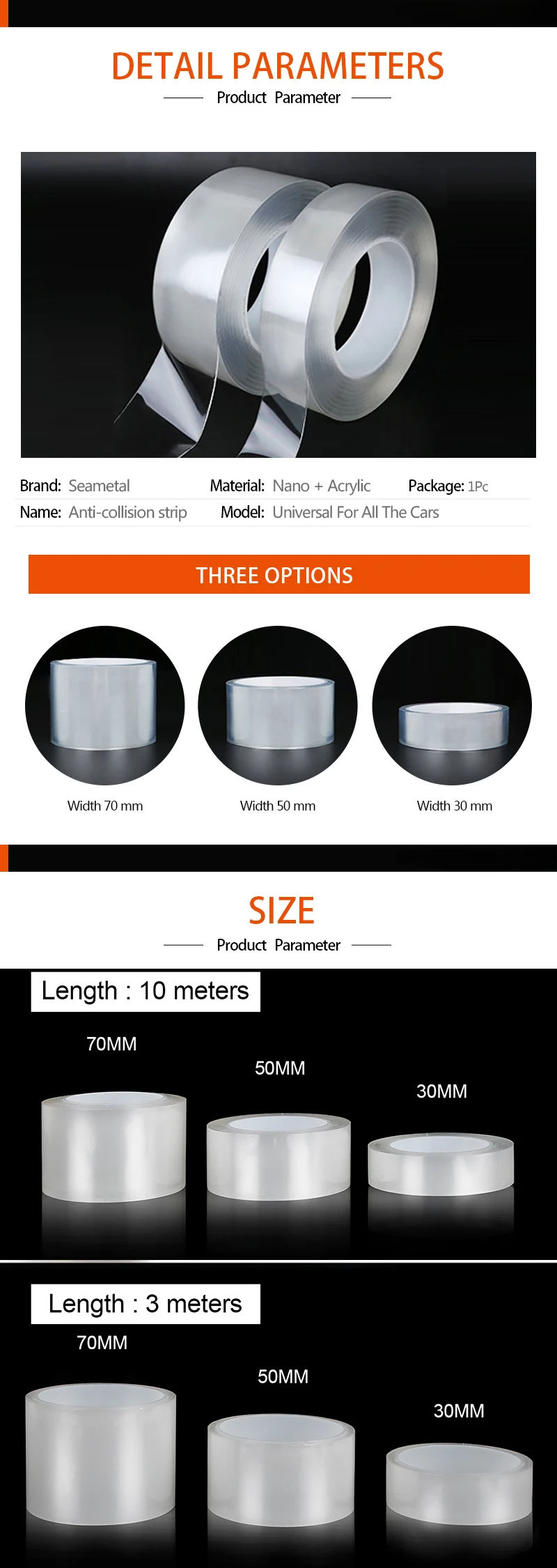 Thumbnail: Car Stickers Door Edge Protector Universal Car Door Sill Sticker Anti Scratch Tr