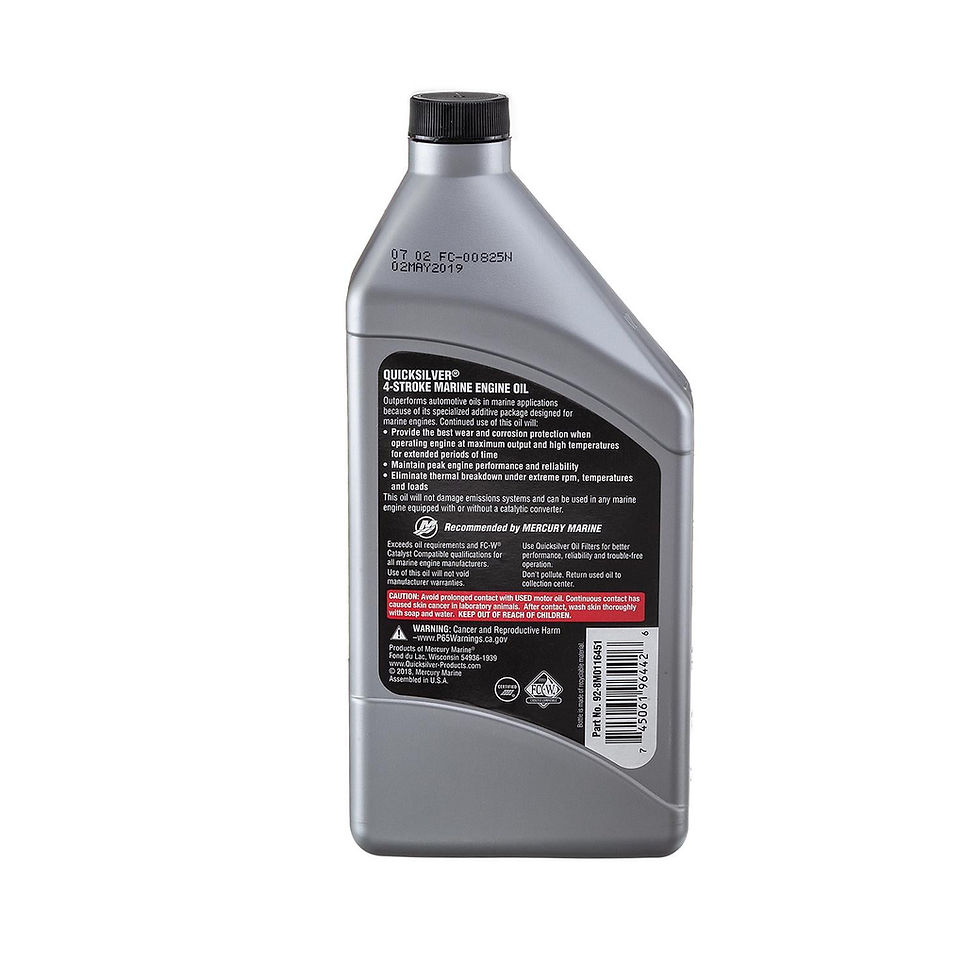 Thumbnail: Quicksilver 8M0116451 Synthetic Blend Four Stroke Oil - SAE 25W40 - 1 Quart..
