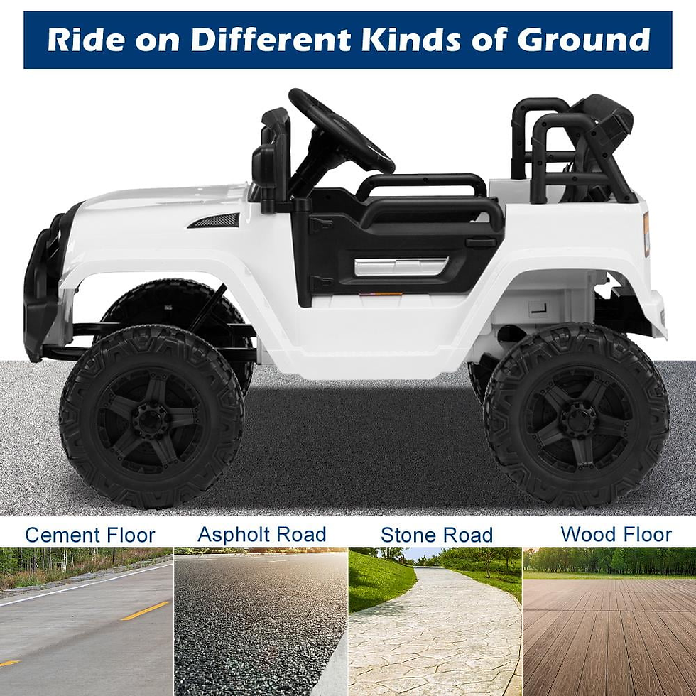 Thumbnail: Safety 12V Battery Electric Remote Control Car, Kids Toddler Ride on Truck Toy M