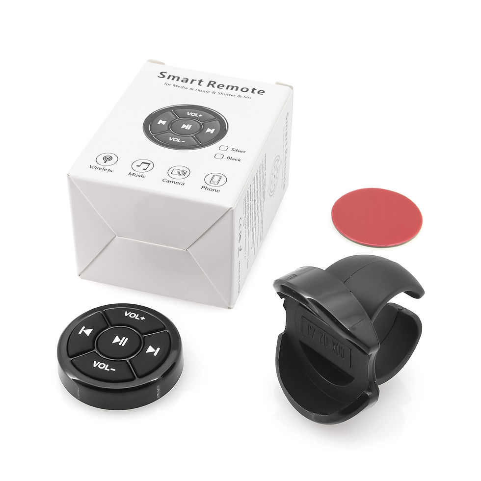 Thumbnail: Wireless Bluetooth Remote Controller Media Button Car Motorcycle Bike Steering W