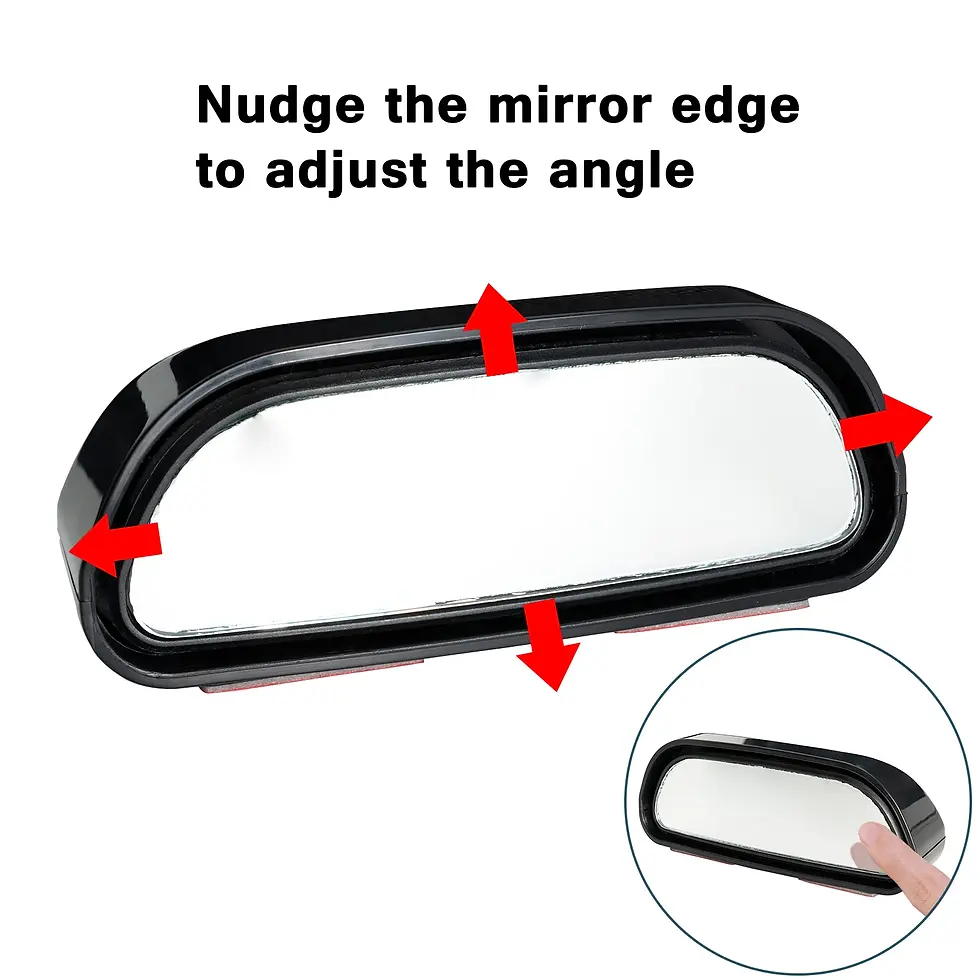 Thumbnail: 2Pcs 360 Degree Stick On Blind Spot Mirror Car Reverse Parking Road Safety Wide