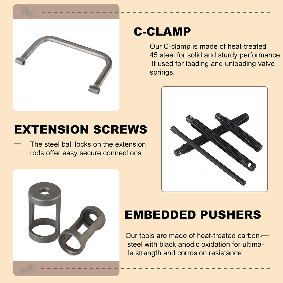 Thumbnail: 10pcs Removal And Installation Tools Clamp Set Engine Spring Compressor Valve Va