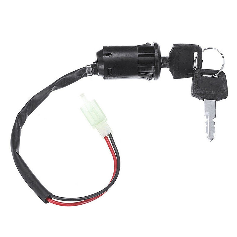 Thumbnail: Moped Ignition Key Switch 2 Wire 28mm Hole ATV Dirt Bike Accessory Electric Moto