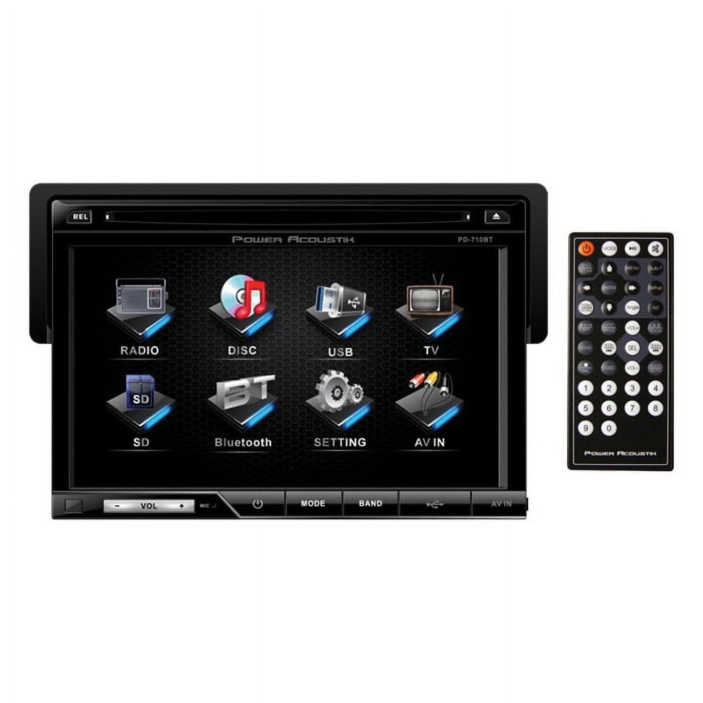 Power Acoustik PD-710B 7" Single-DIN In-Dash TFT/LCD Touchscreen DVD Receiv..
