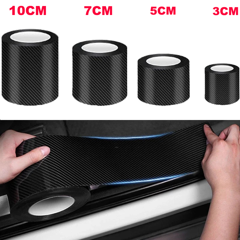 3D Carbon Fiber DIY Car Sticker Waterproof Cars Door Bumper Sill Side Mirror Ant