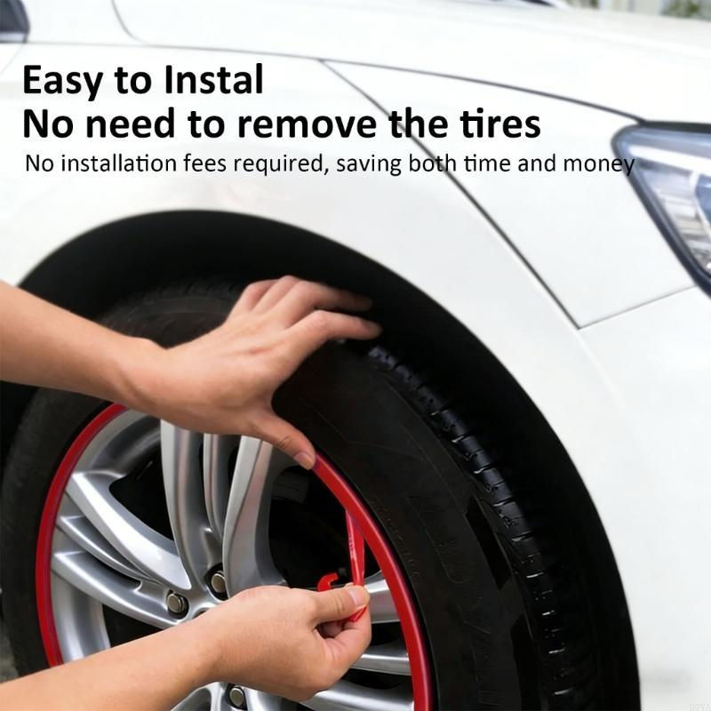 Pack Of 4 Aluminum Wheel Rims Protectors Universal for 19 Inch Vehicles To Preve