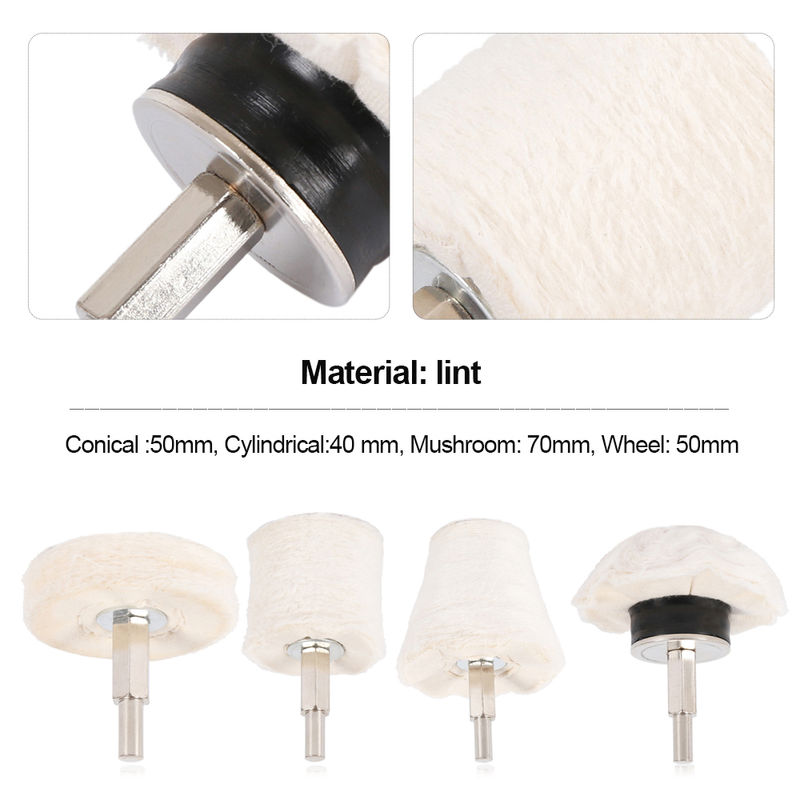 Thumbnail: 7Pcs Wear Resistant Buffing Wheel Mushroom T-Shaped Wheel Grinding Head Shank Li
