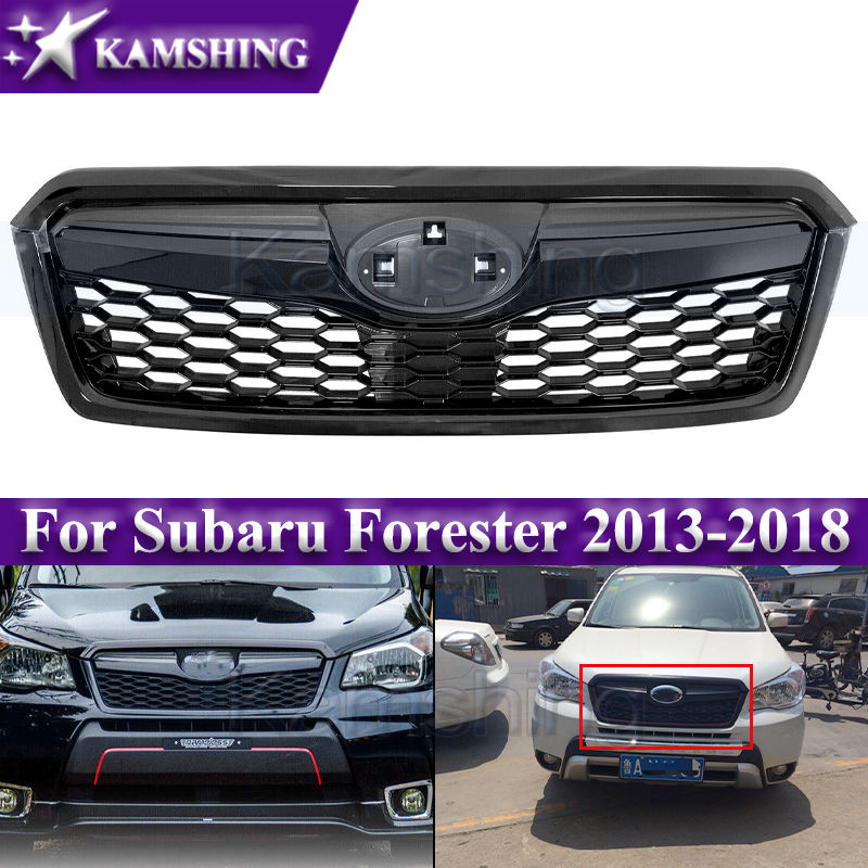 Kamshing Car Front Bumper Grill Mask Radiator Grille For Subaru Forester 2013-20