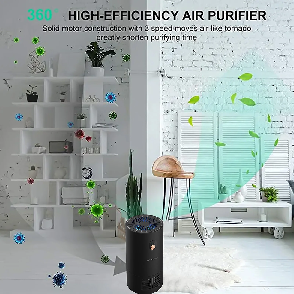 Thumbnail: USB Charging Portable Car Air Purifier - Compact Design for Indoor and Vehicle U
