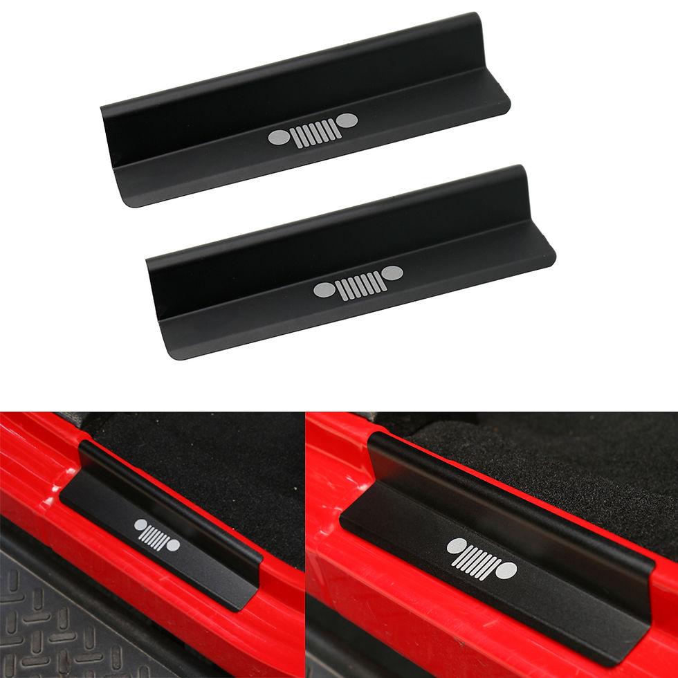 Thumbnail: Door Sill Car Pedal Guards Cover Aluminum Alloy -Black Threshold protector acces
