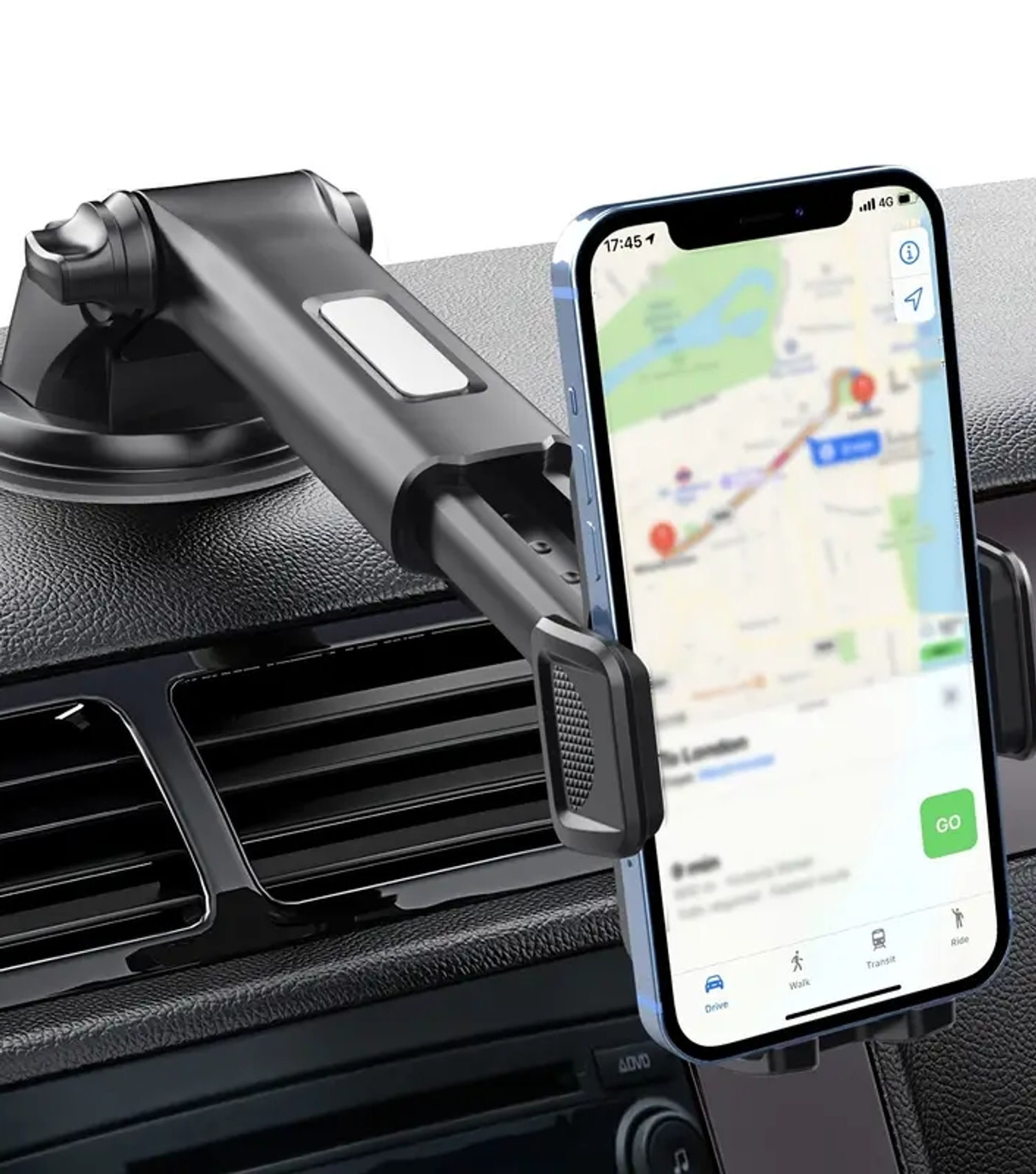 Car Phone Holder, Adjustable Car Phone Mount Cradle 360°Rotation Strong Suction