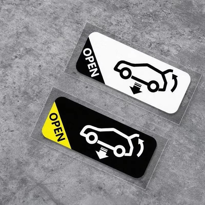 Personalized Car Trunk Automatic Auto Opening Prompt Car Sticker, Electric Vehic