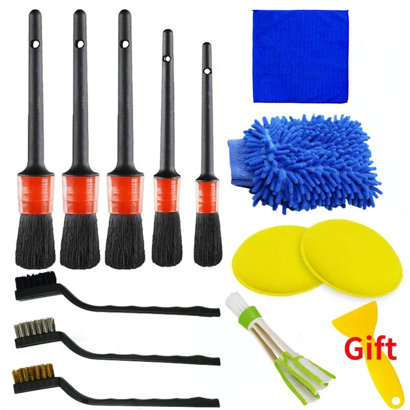 Thumbnail: New Car Cleaning Kit Scrubber Drill Detailing Brush Set Air Conditioner Vents To