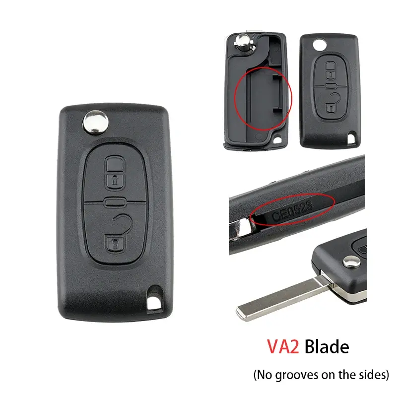 Thumbnail: 2/3/4 Buttons Car Key Case for Peugeot 207 307 308 407 607 807 for Citroen C2 C3