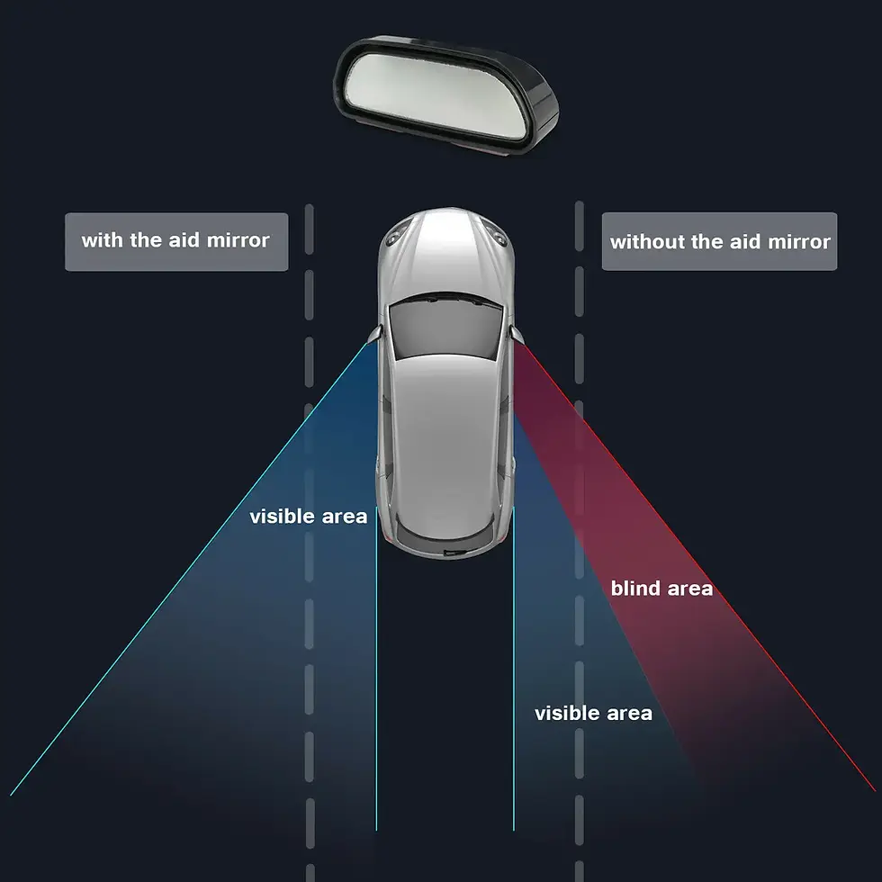Thumbnail: Car Mirror 360 Degree Adjustable Wide Angle Side Rear Mirrors Blind Spot Snap Wa