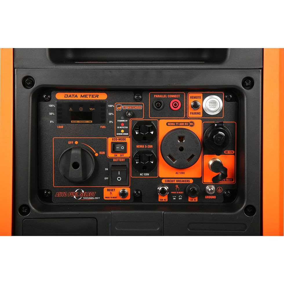 Thumbnail: WEN Super Quiet 4500-Watt Remote Electric Start Dual Fuel RV-Ready Portable..