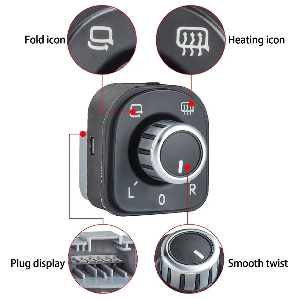 Thumbnail: For VW Volkswagen Jetta Golf Mk5 Mk6 Mirror Control Switch Adjust Knob For Tigua