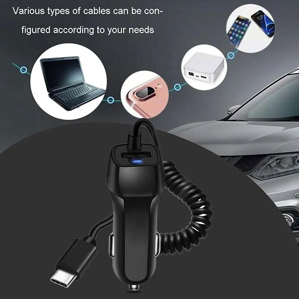 Thumbnail: Type C Car Charger With USB Cable Mobile Phone Charger Micro USBC Cable Phone Ve