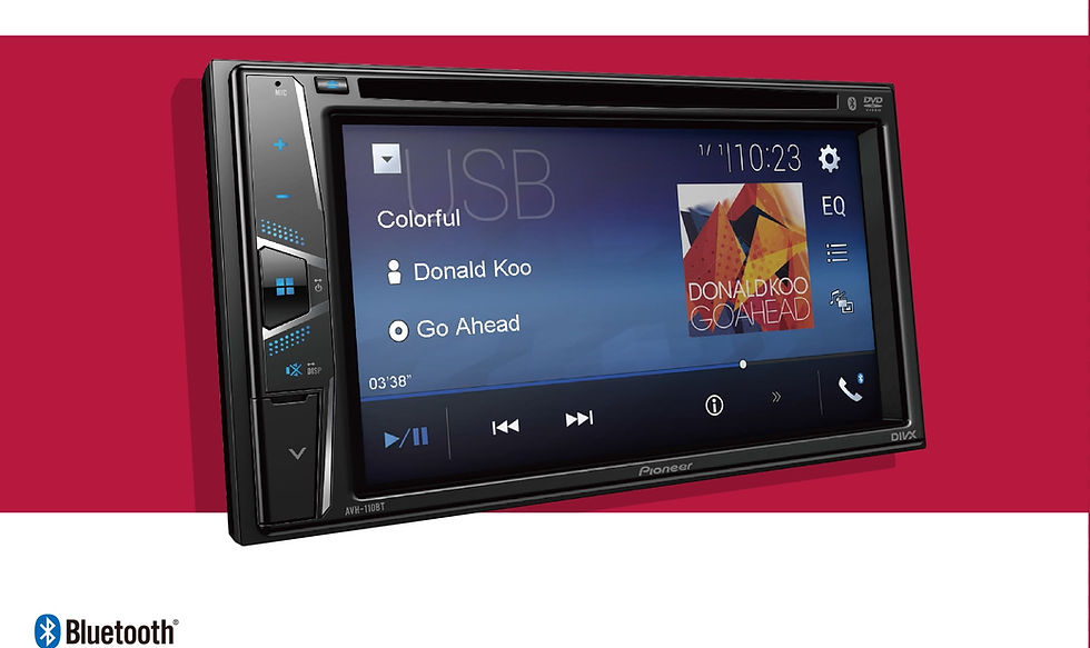 Thumbnail: Pioneer AVH-110BT DVD 6.2" Screen Double-Din, DVD Bluetooth Receiver