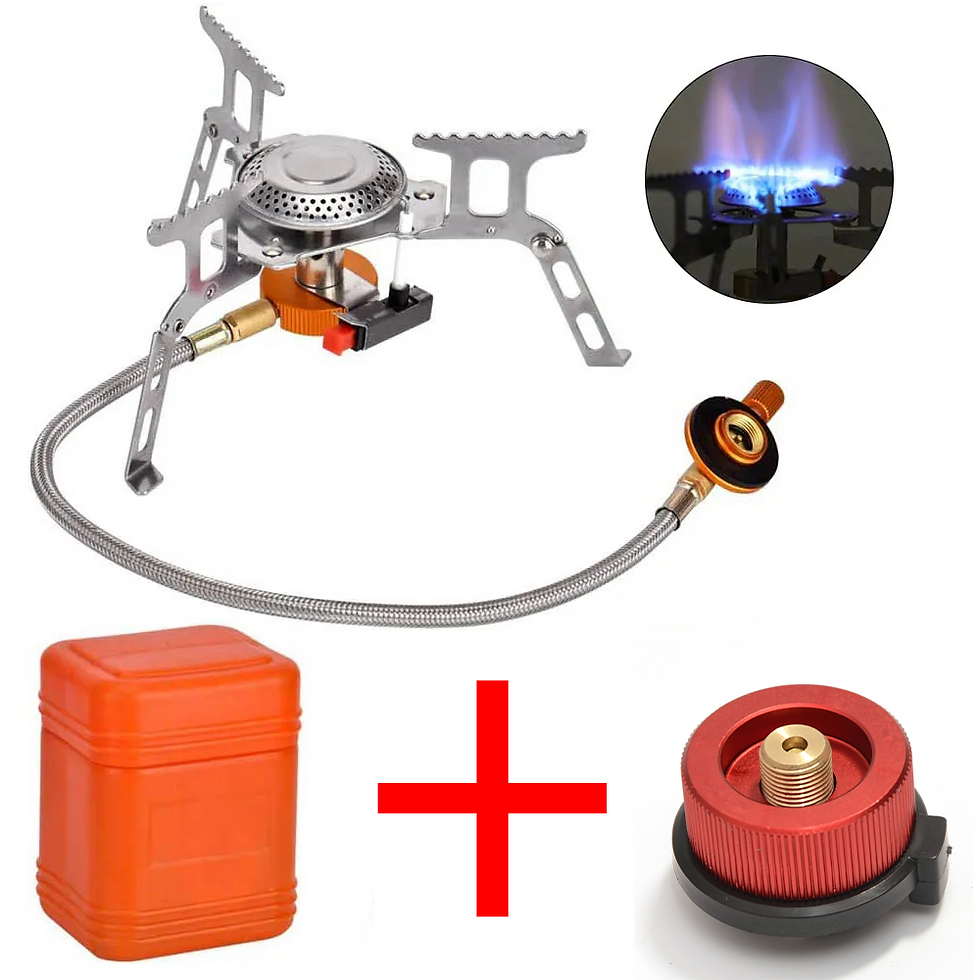 Thumbnail: Camping Gas Stove Outdoor Tourist Burner Big Power Heater Tourism Cooker Barbecu