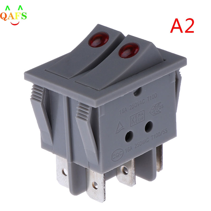 Thumbnail: RK1-23 Oil Heater Switch ON/OFF Rocker Switch 250V/16A With Double Buttons 1Pcs