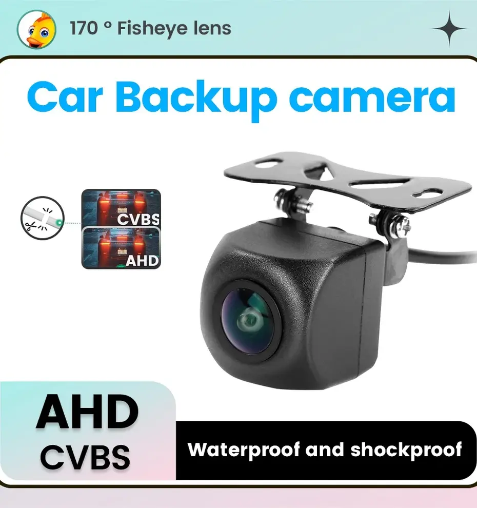 Car Rear View Camera AHD CVBS Convert Auto Parking Monitor Waterproof Vehicle Ca