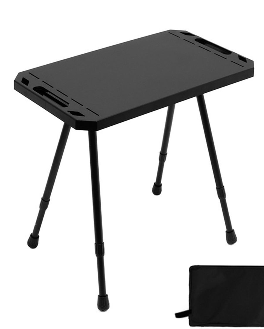 Folding Camping Table with Carry Bag, Height Adjustable Lightweight Desk, Two-Si