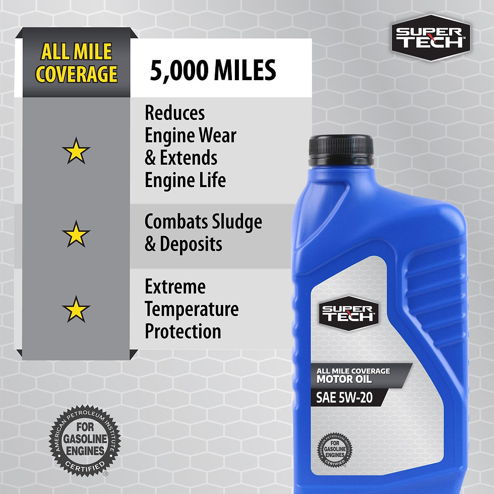 Thumbnail: Super Tech All Mileage Synthetic Blend Motor Oil SAE 5W-20 1 Quart
