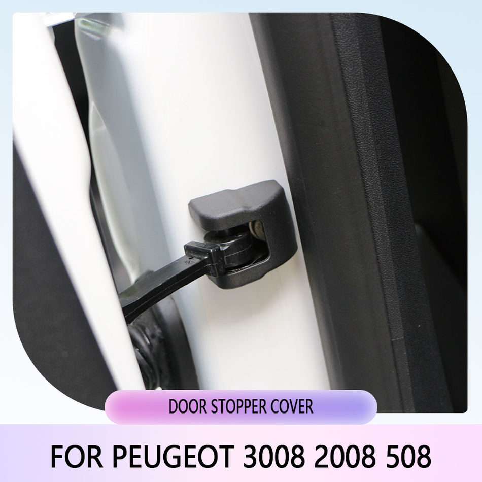 Thumbnail: Doofoto 4x Car Door Limiting Stopper Cover For Peugeot 3008 2008 508 Protective