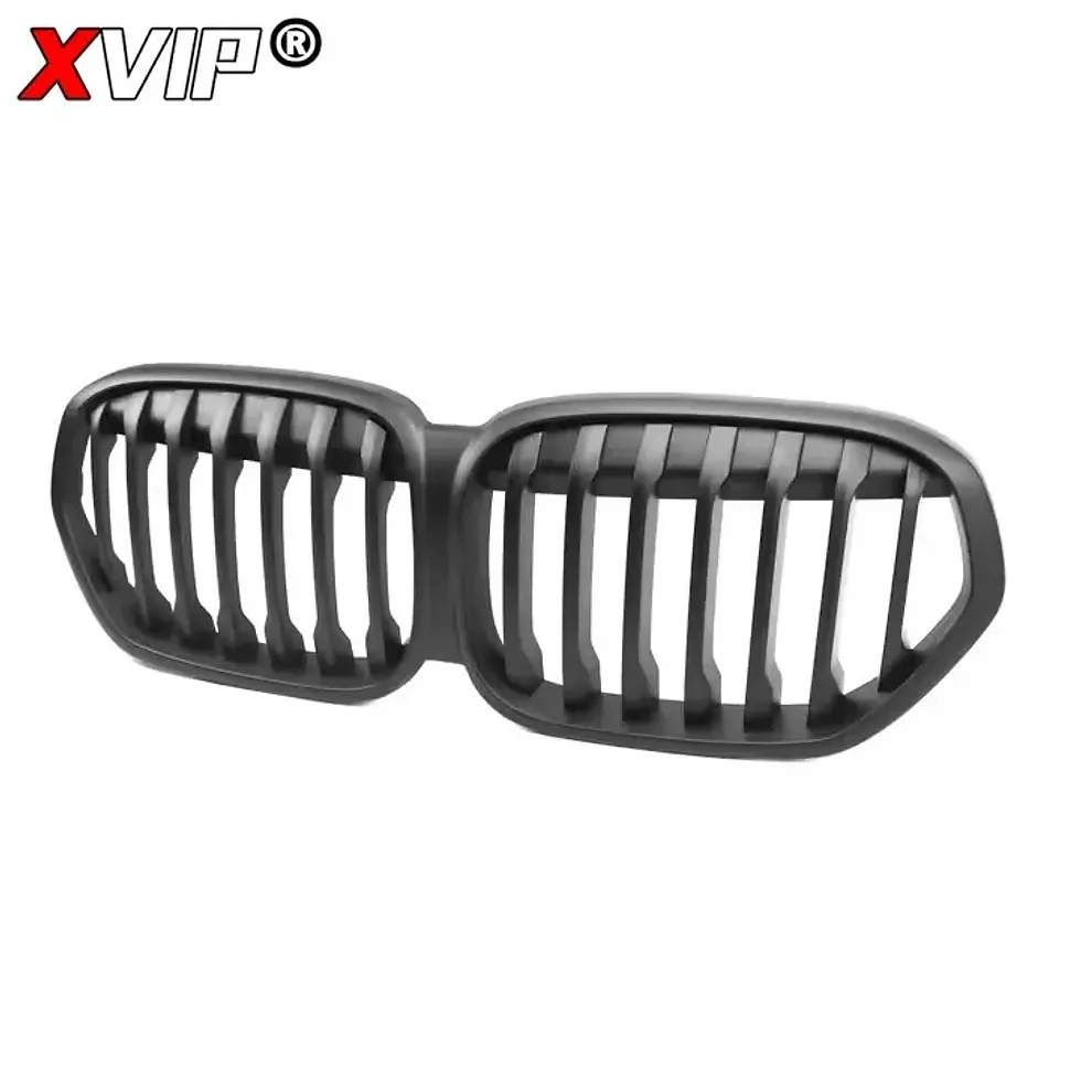 Thumbnail: XVIP Carbon Look Single Line Style Front Bumper Grilles For BMW X1 F48 LCI 2020-