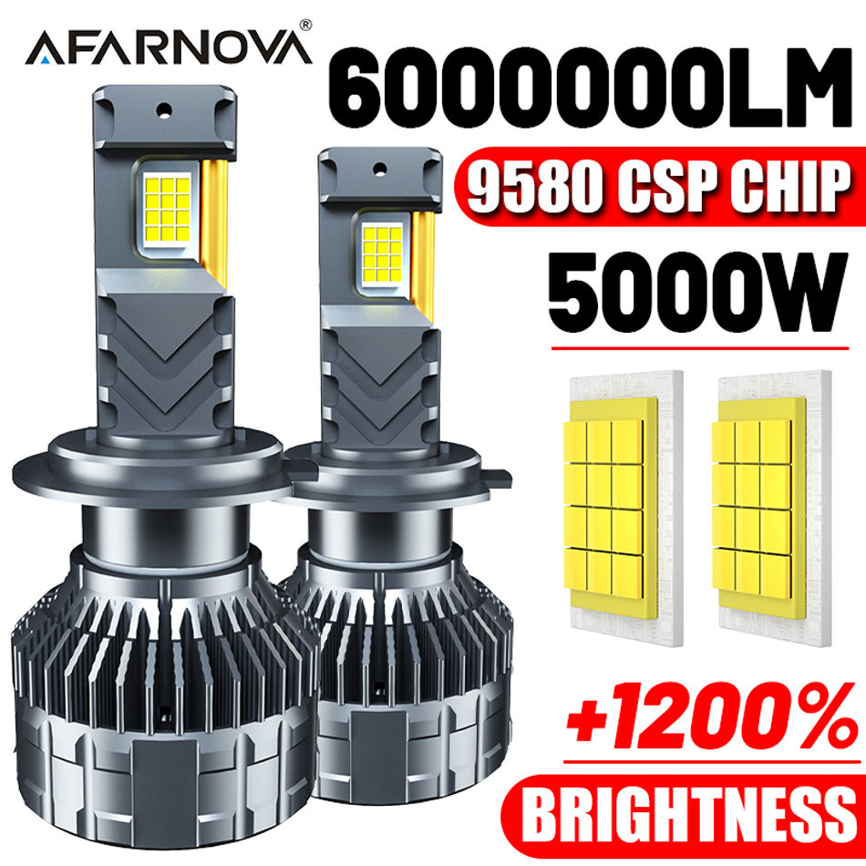 5000W H1 LED Headlight 6000000LM Led Canbus Car Lamps H3 H4 H7 H11 H13 H27 9005
