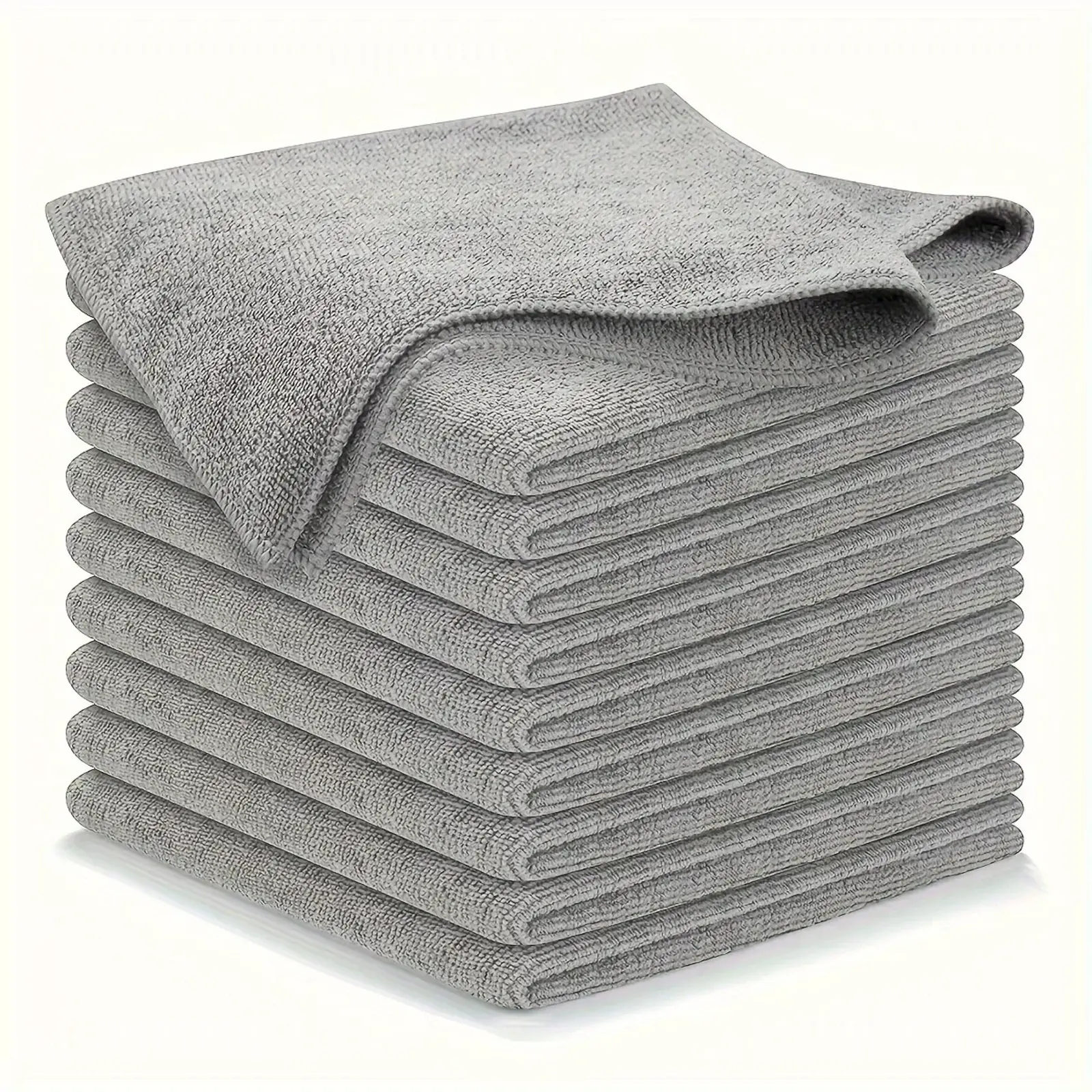 5/10/20pcs Kitchen Towel, Ultra-fine Fiber Light Gray Cleaning Cloth Set, Absorb