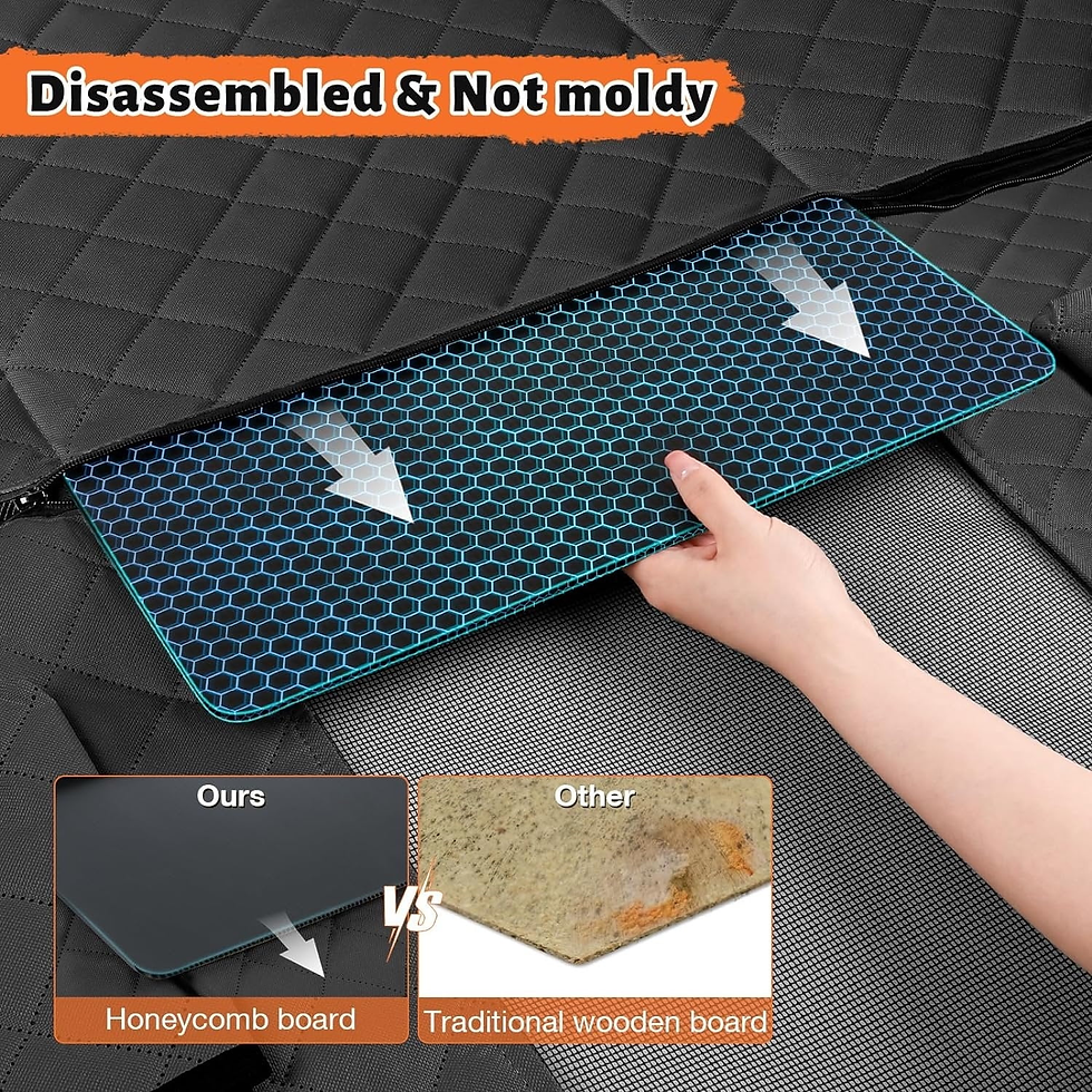 Thumbnail: Blukids Dog Car Seat Cover, 600D Heavy Durable Dog Seat Cover for Back Seat, 100
