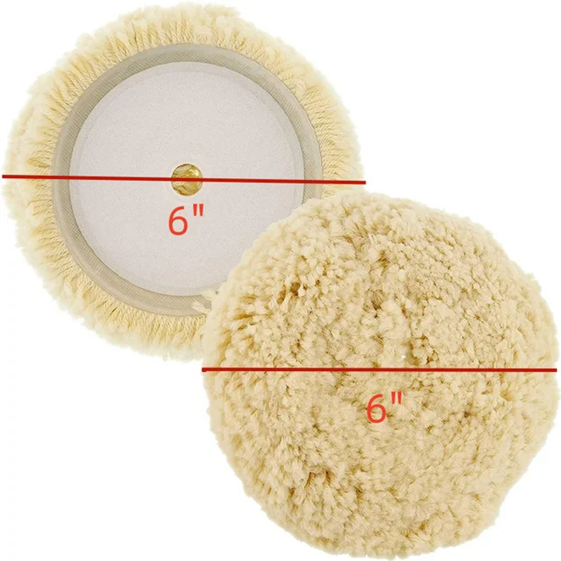 Thumbnail: 6/7/8in Wool Polishing Pads 100% Natural Wool Buffing Pad for Compound Cutting P