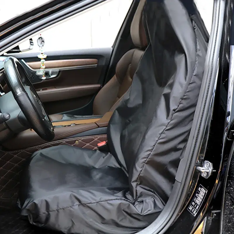 Thumbnail: Car Black Seat Cover Repair Pull Cargo Waterproof Antifouling Dust Covers Steeri