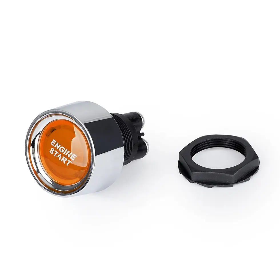 Thumbnail: Car Engine Start 50A Push Button Keyless Switch DC 12V/24V Racing Small Start Bu