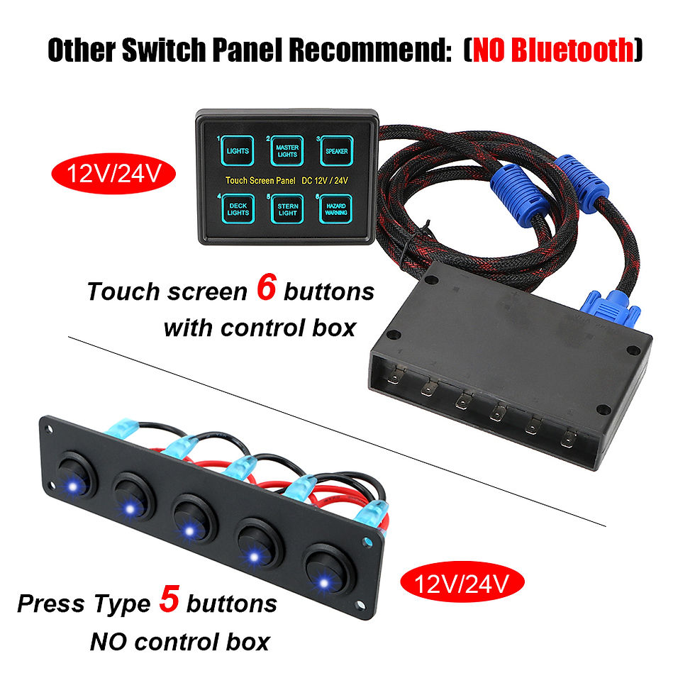 Thumbnail: 24V 12V Switch Panel Buttons Smart Bluetooth Module PET Membrane Touch Control B