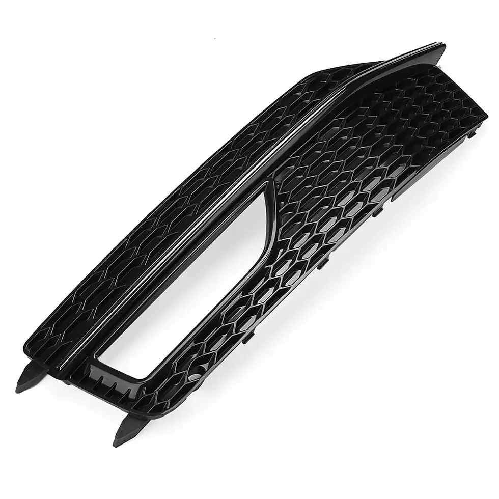 Thumbnail: Pair Gloss Black Front Bumper Lower Fog Light Grill Grille For Audi A4 B8 S-Line