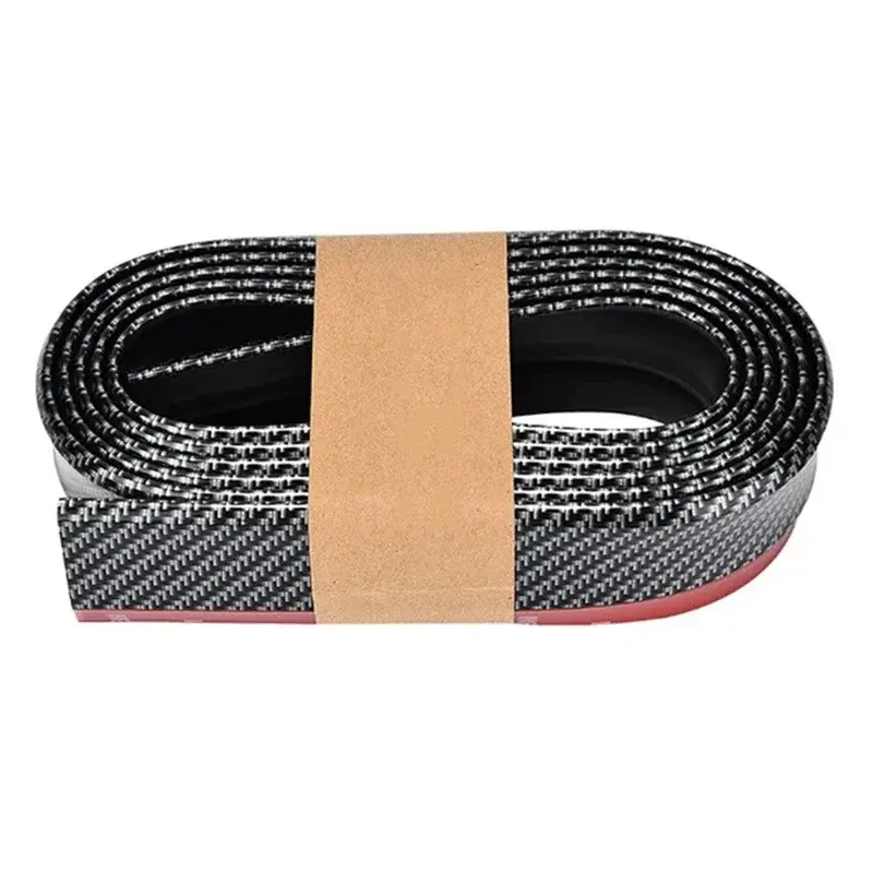 Thumbnail: 2.5M Car Bumper Lip Stickers Soft Carbon Fiber Car Rubber Bumper Strip Outside B