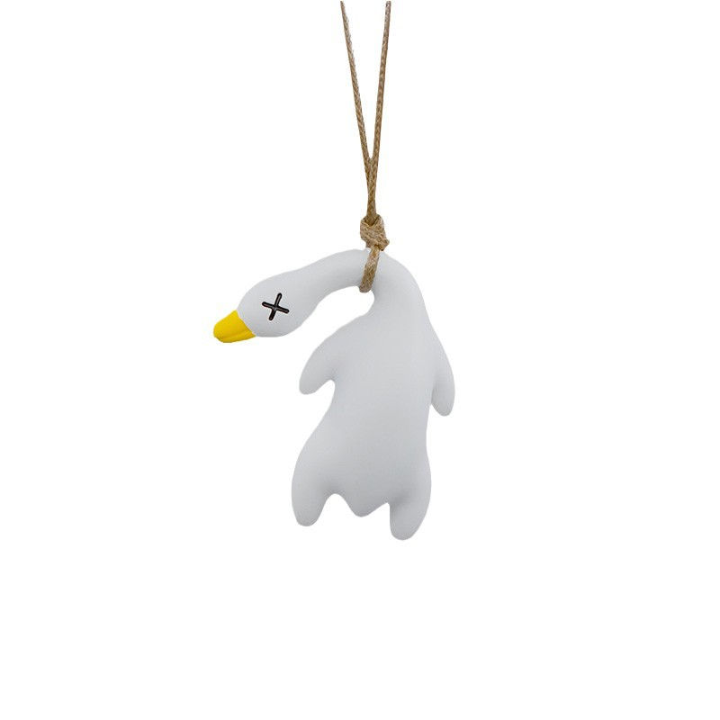 Thumbnail: Funny Swing Goose Roasted White Roast Duck Car Pendant Swing Duck Car Hanging Or