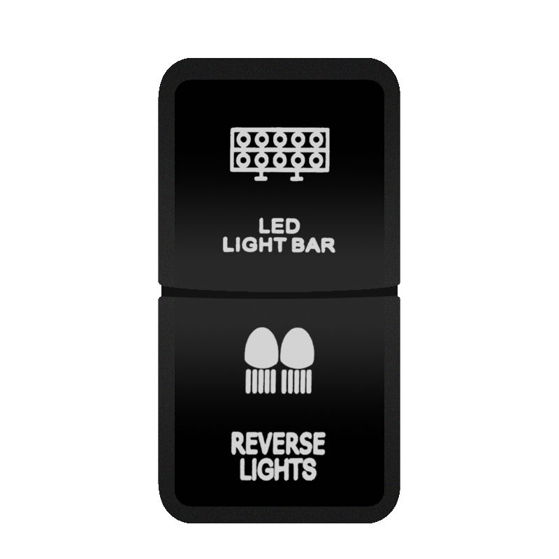 Thumbnail: Orange Led Light Dual Push Button Switch HEATER FAN FRONT REAR DIFF LOCK 12V Car