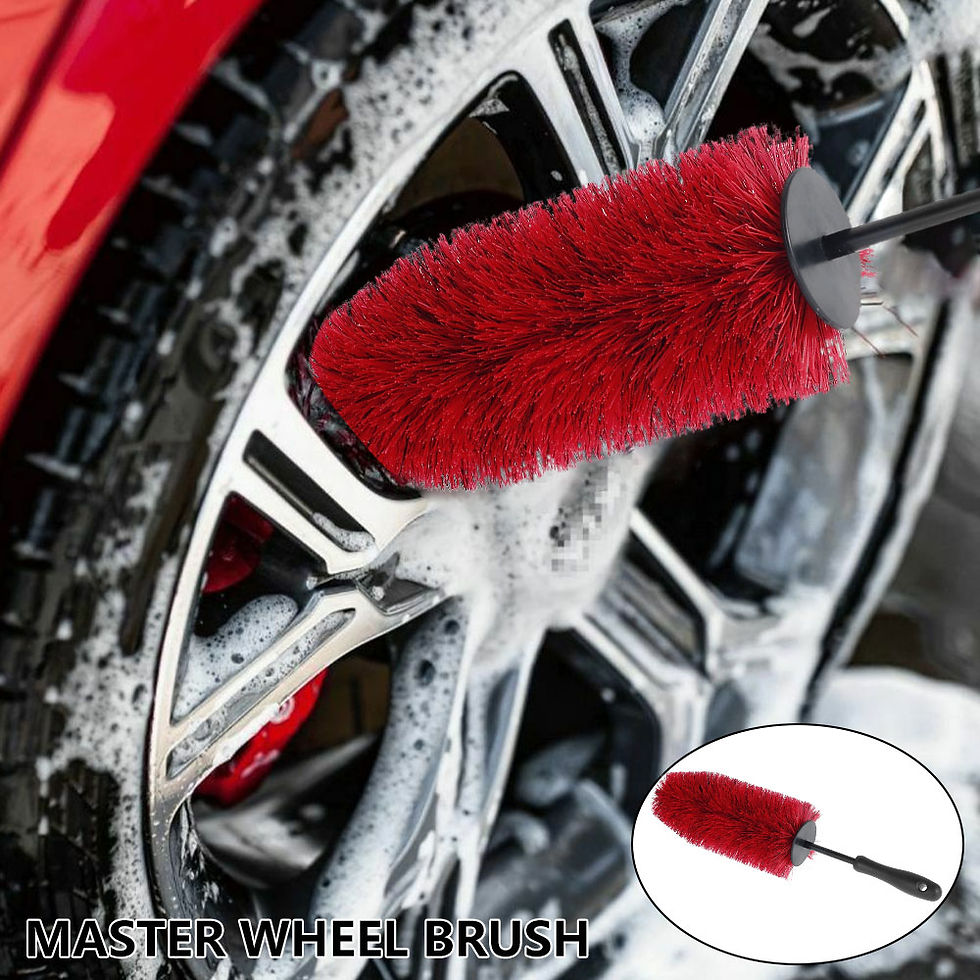 Thumbnail: Car Wheel Brush Tire Cleaning Brush Rim Scrubber Soft Alloy Cleaner for Vehicle