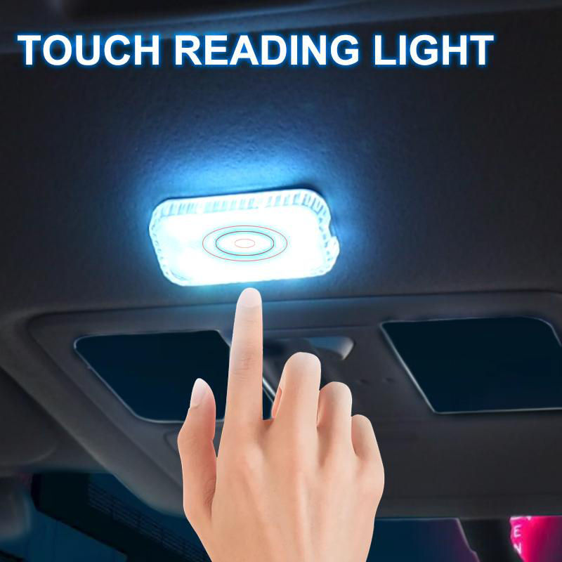 LED Touch Lights Small Wireless Car Interior Lights Auto Design Roof Reading Lam