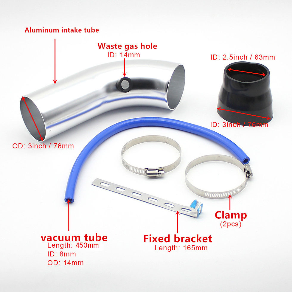 Thumbnail: Car Modified 76MM Universal High Flow Mushroom Head Air Filter Air Intake Kit Fo