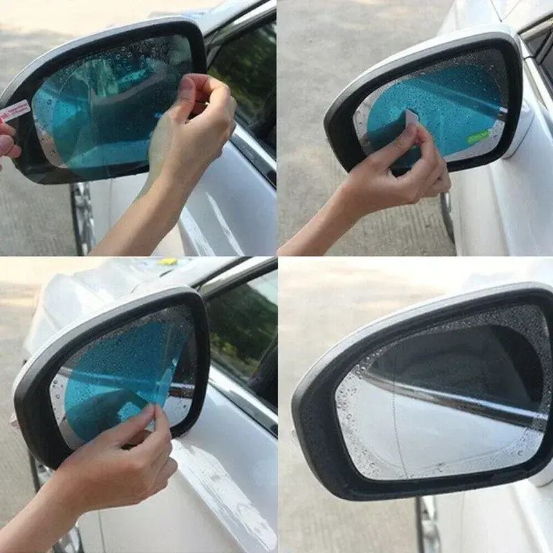 Thumbnail: 2PCS Car Sticker Rainproof Film For Car Rearview Mirror Car Rearview Mirror Rain