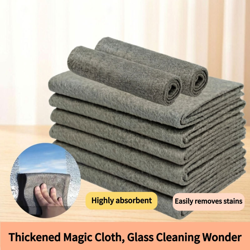 New thickened magic cleaning cloth, microfiber glass cleaning towel, reusable, w