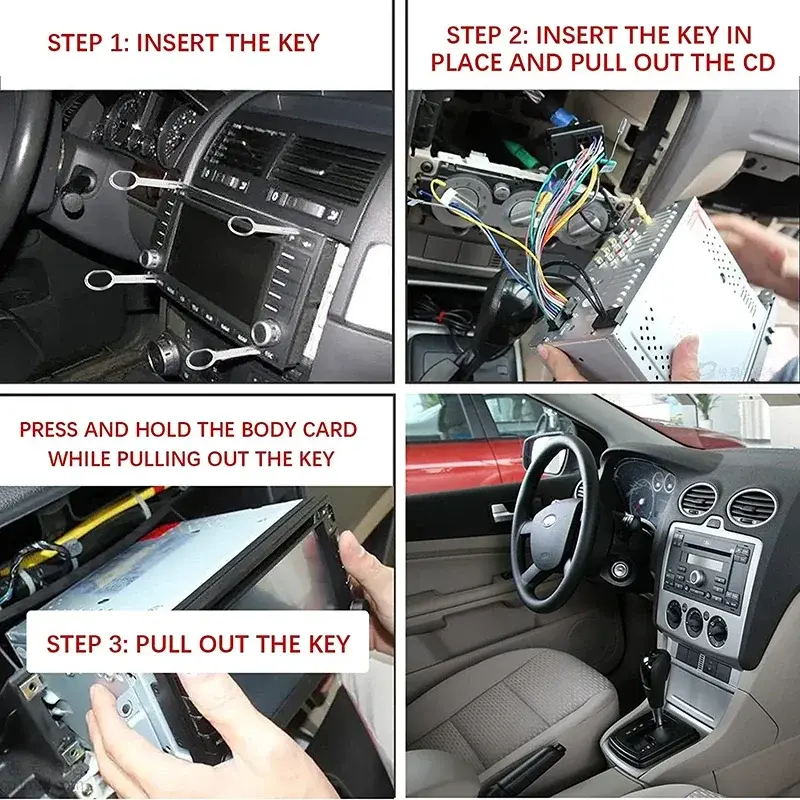 Thumbnail: 4PCS Car Radio Removal Tool Stereo Key Useful Radio Stereo Release Removal Insta