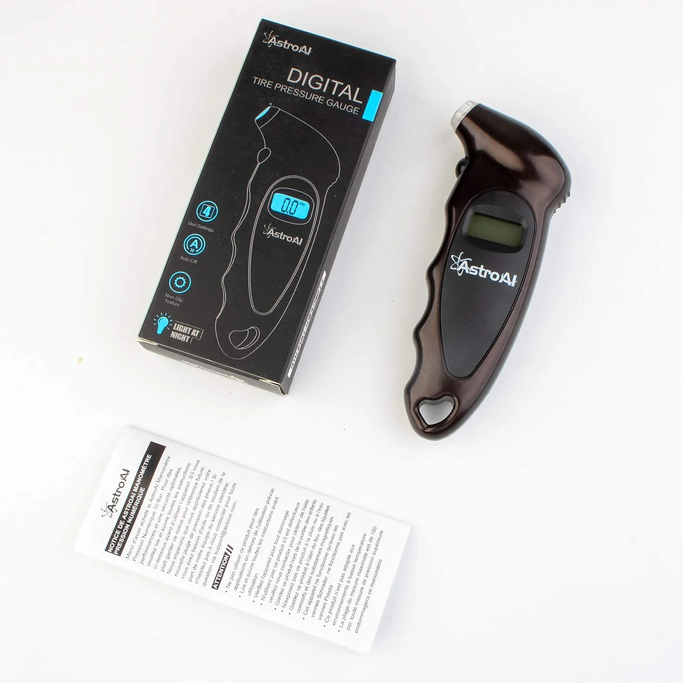 Thumbnail: Digital Tire Pressure Gauge, 3A Battery, 150 PSI, Brown, 1 Pack, for Gift