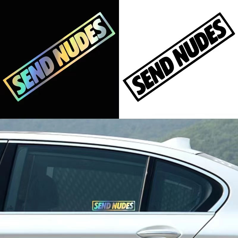 Send Nudes Car Stickers for Window Door Vinyl Decals Removable Auto Body Styling