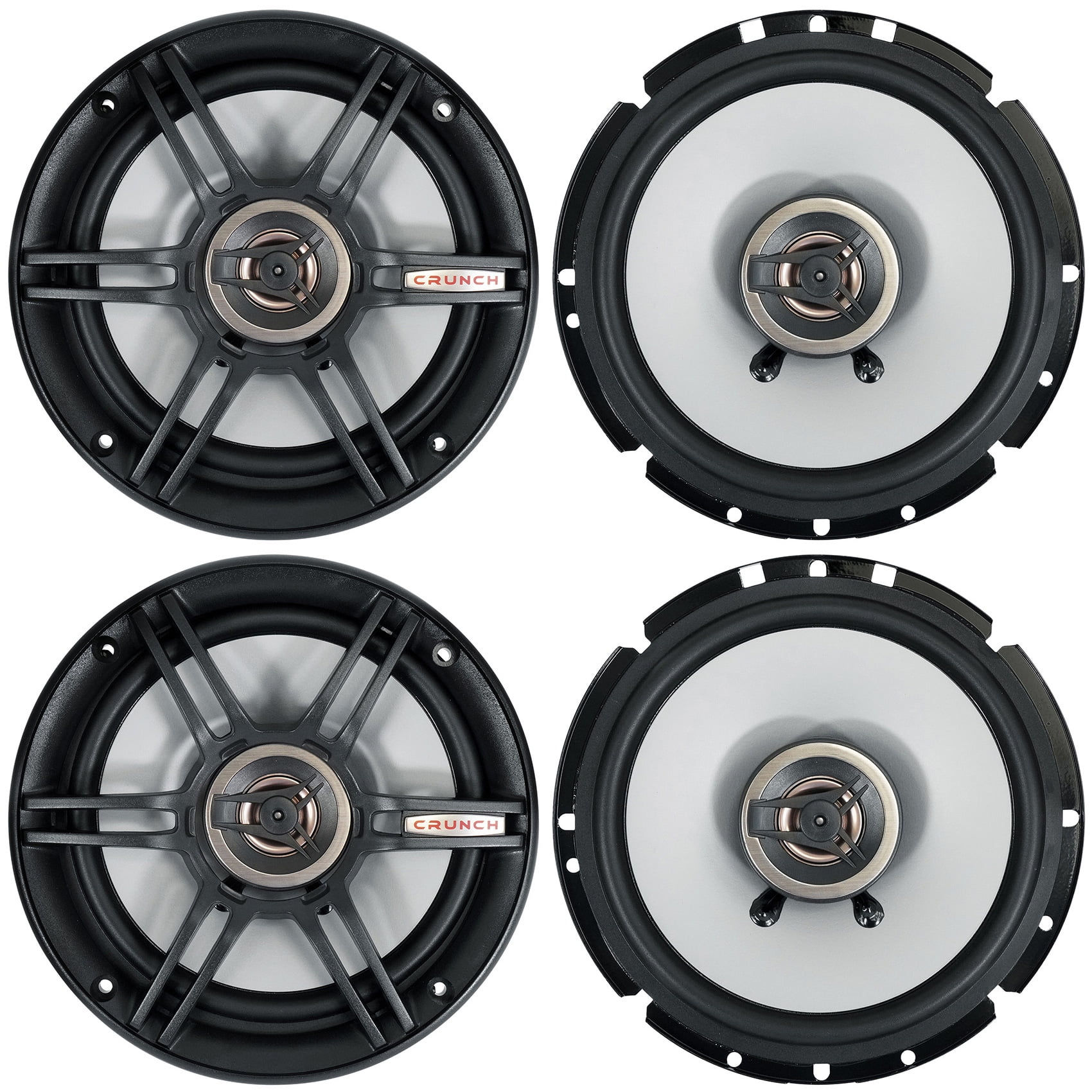 (4) Crunch CS65CXS 6.5" Car Audio Shallow Mount Speakers 300 Watts Max 2-Wa..
